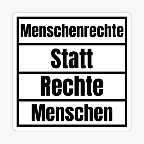 Artikel-Vorschau von Menschrechte statt rechte Menschen Design, designt und verkauft von Studio161.