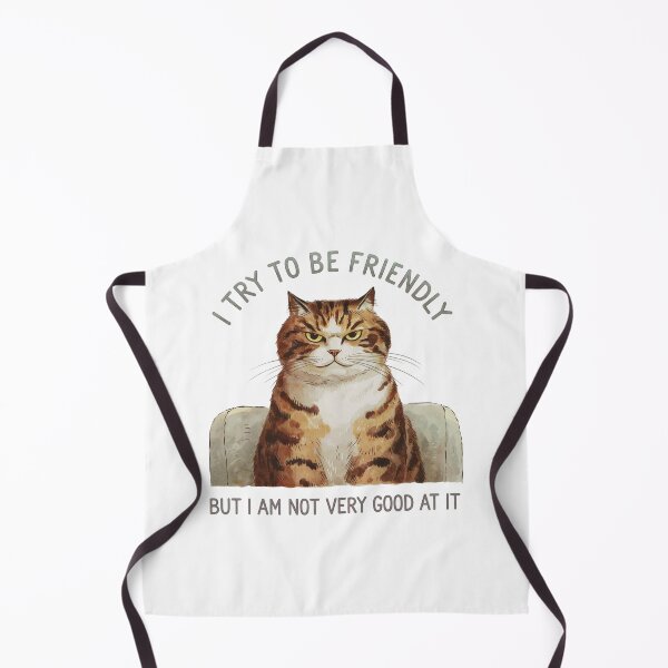 Item preview,  friendly cat, smug, grumpy, feline, cat, funnyfits70, Humor, Funny, retro, vintage, funny quotes, animal humor, designed and sold by FunnyFits70.