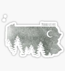 Probably Die Here Sticker