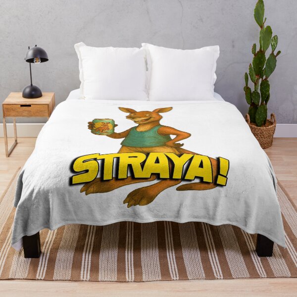 Item preview, Aussie Kangaroo with Can – Funny Straya Cartoon Art designed and sold by Michael van der Hoorn.