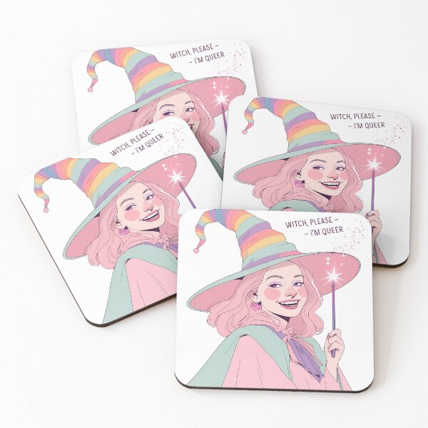 Artikelvorschau, Hexe, bitte – ich bin queer | Pastellfarbenes Queer Witch Pride Design entworfen und verkauft von LoliDesignShop.