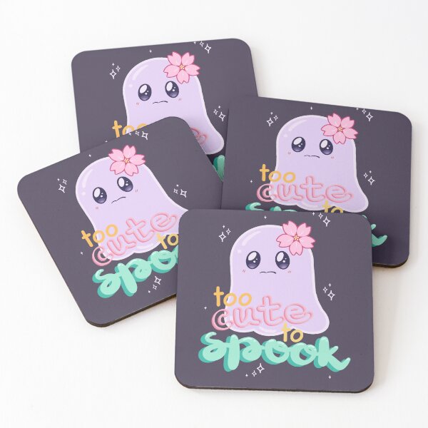 Item preview, Too Cute to Spook – Kawaii Ghost with Flower, Pastel Halloween Design designed and sold by theartbykay.