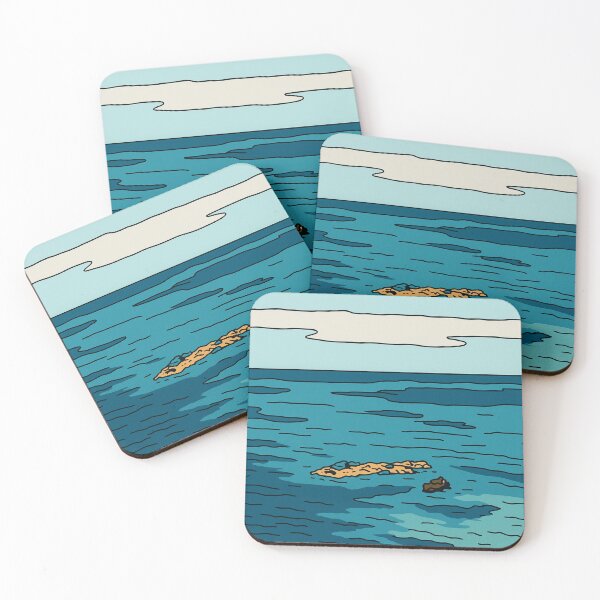 Item preview, Solitary Ocean Outcrop | Sea Whisper – Minimalist Horizon designed and sold by GEEEN.