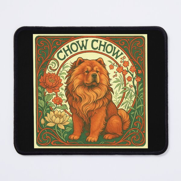 Item preview, Chow Chow Art Nouveau Dog Portrait – Majestic Vintage Illustration designed and sold by SUNAGIMO9999.
