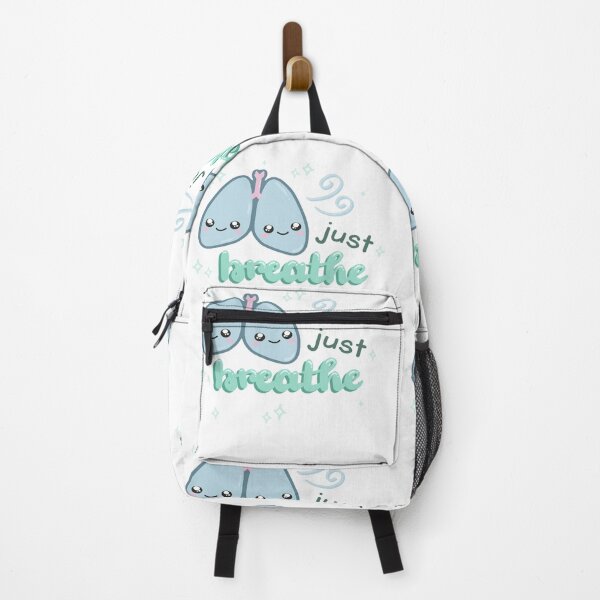 Item preview, Just Breathe – Kawaii Lung Self-Care Design, Mental Health Reminder designed and sold by theartbykay.