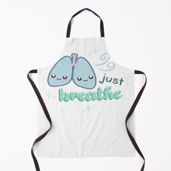 Item preview, Just Breathe – Kawaii Lung Self-Care Design, Mental Health Reminder designed and sold by theartbykay.