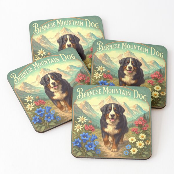 Item preview, Bernese Mountain Dog in Alpine Garden designed and sold by SUNAGIMO9999.