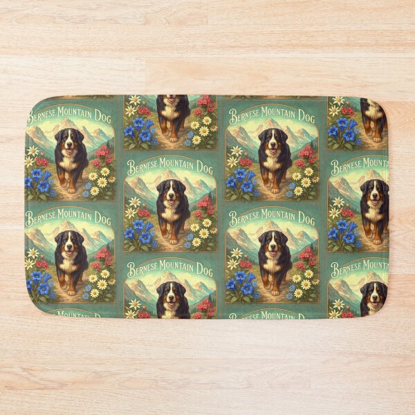 Item preview, Bernese Mountain Dog in Alpine Garden designed and sold by SUNAGIMO9999.