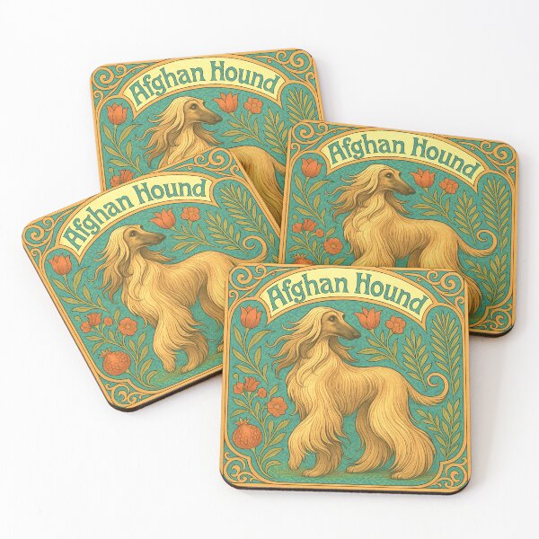 Item preview, Afghan Hound – Art Nouveau Elegance designed and sold by SUNAGIMO9999.
