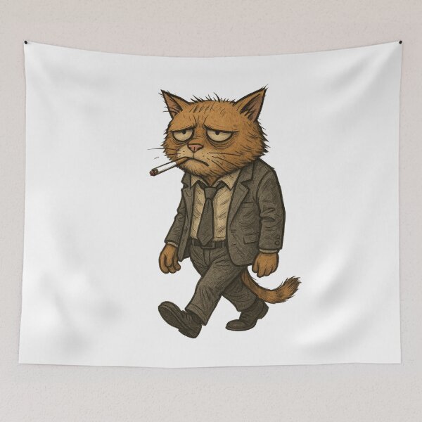 Item preview, Melancholy Cat in a Suit designed and sold by Michał Bąk.