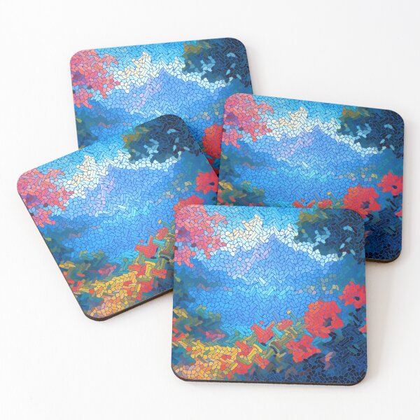 Item preview, Colorful abstract landscape painting designed and sold by Sigtrix.