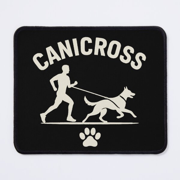Item preview, Canicross – Runner and Dog Silhouette Sport Logo designed and sold by OTSC.