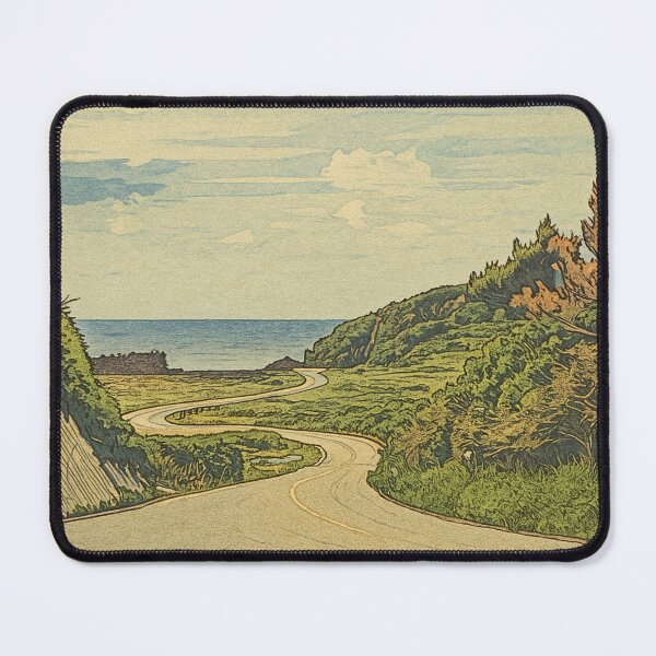 Item preview, Ocean Curve Road | Coastal Ribbon – Seaside Journey designed and sold by GEEEN.