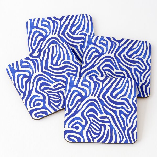 Item preview, Electric Mazze Blue Abstract Pattern designed and sold by my-sanity.
