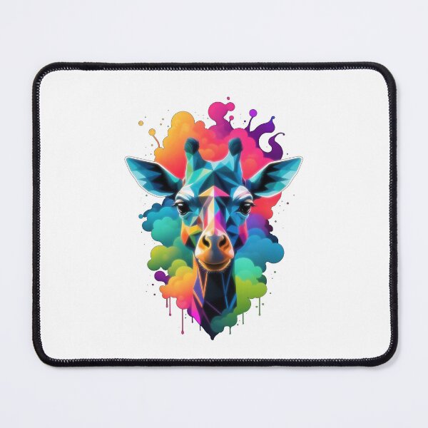 Item preview, Jirafa de neón geométrica multicolor designed and sold by KDOP.