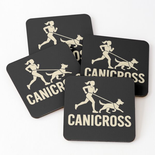 Item preview, Canicross Woman – Female Runner and Dog Silhouette Logo designed and sold by OTSC.