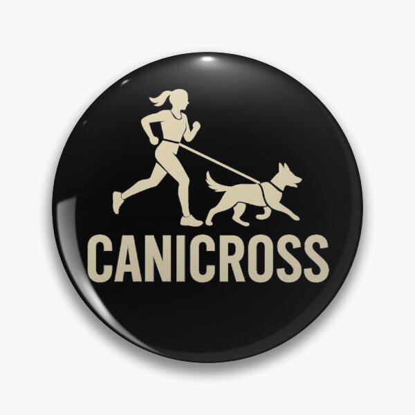 Item preview, Canicross Woman – Female Runner and Dog Silhouette Logo designed and sold by OTSC.