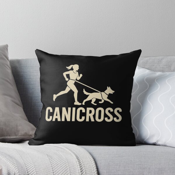 Item preview, Canicross Woman – Female Runner and Dog Silhouette Logo designed and sold by OTSC.