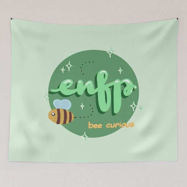 Item preview, MBeeTI – ENFP Personality Bee | Wild-Hearted Wonderer MBTI Sticker designed and sold by theartbykay.