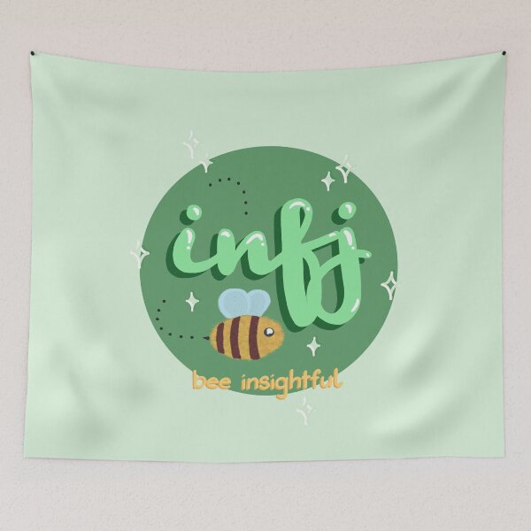 Item preview, MBeeTI – INFJ Personality Bee | Kawaii MBTI Sticker designed and sold by theartbykay.
