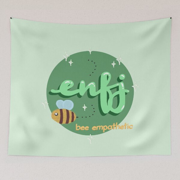 Item preview, MBeeTI – ENFJ Personality Bee | Caring Charmer Kawaii MBTI Sticker designed and sold by theartbykay.
