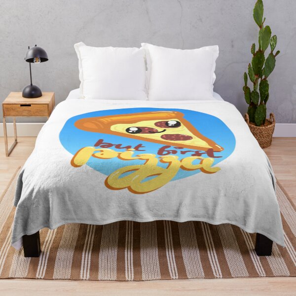 Item preview, Ok, But First Pizza – Funny Food Quote Kawaii Pizza Slice Design designed and sold by theartbykay.
