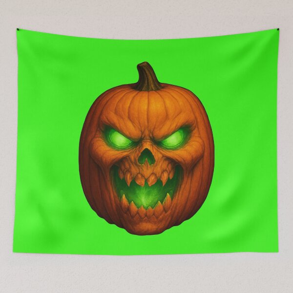 Item preview, Scary Halloween Pumpkin Angry Jack-o'-lantern designed and sold by hauntedtees.