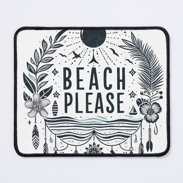 Item preview, Beach Please T-Shirt – Boho Chic Typography | Tropical Vibes for Bali, Ibiza & Beach Lovers designed and sold by OzzFrequency.