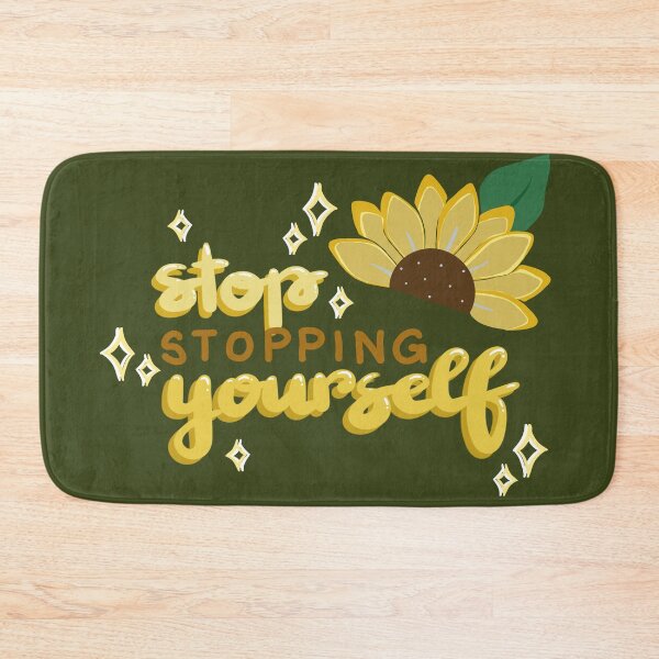 Item preview, Stop Stopping Yourself – Motivational Sunflower Quote, Growth Reminder designed and sold by theartbykay.