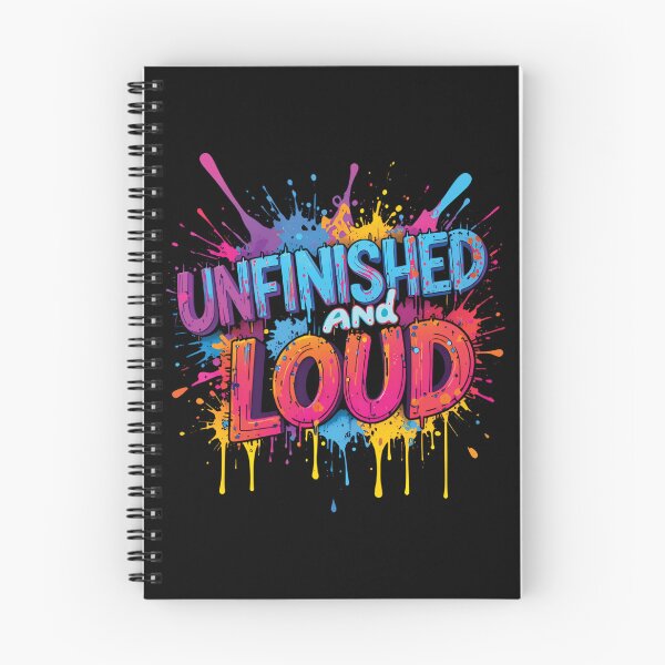 Item preview, UNFINISHED LOUD - Tipografía grunge audaz para almas rebeldes designed and sold by BrushRushX.