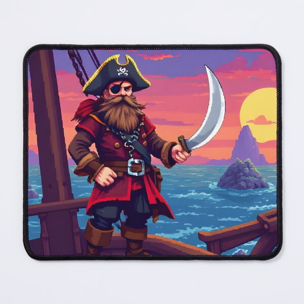 Item preview, Pixel Buccaneer – Retro Pirate Captain of the 8-Bit Seas designed and sold by shaynetwright.