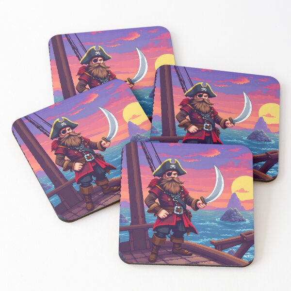 Item preview, Pixel Buccaneer – Retro Pirate Captain of the 8-Bit Seas designed and sold by shaynetwright.
