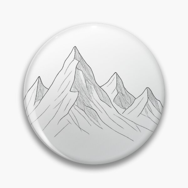 Item preview, Minimal Ink Sketch of Jagged Alpine Mountain Peaks designed and sold by Wandertrace.