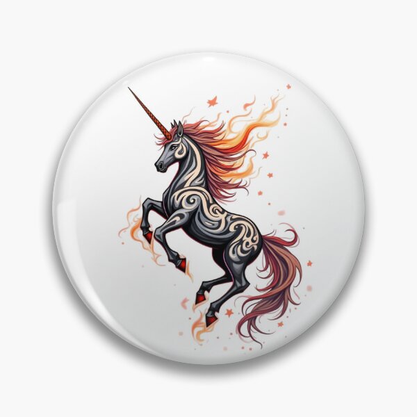 Item preview, Flaming Mane Unicorn designed and sold by ShadowAndSlate.