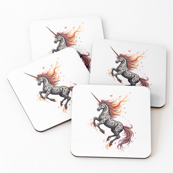 Item preview, Flaming Mane Unicorn designed and sold by ShadowAndSlate.