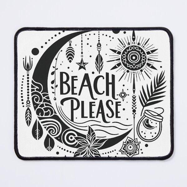 Item preview, Beach Please T-Shirt – Boho Chic Typography | Tropical Vibes for Bali, Ibiza & Beach Lovers designed and sold by OzzFrequency.