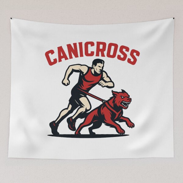 Item preview, Canicross – Badass Sport Logo with Runner and Power Dog designed and sold by OTSC.
