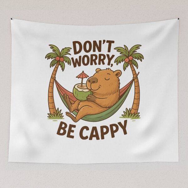 Item preview, DON'T WORRY BE CAPPY designed and sold by Yinny Design.