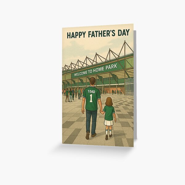 Item preview, Plymouth Argyle Father’s Day Card – Dad & Daughter at Home Park designed and sold by Final Whistle Art.
