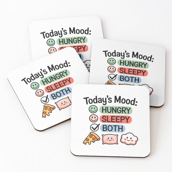 Item preview, Hungry Sleepy Both Funny Kawaii Mood Of The Day For Pizza And Nap Lovers designed and sold by ViktoonShirts.
