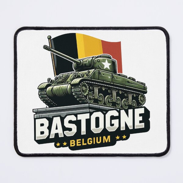 Item preview, A Vintage Travel Illustration of Bastogne - Belgium designed and sold by yunamaliskova.