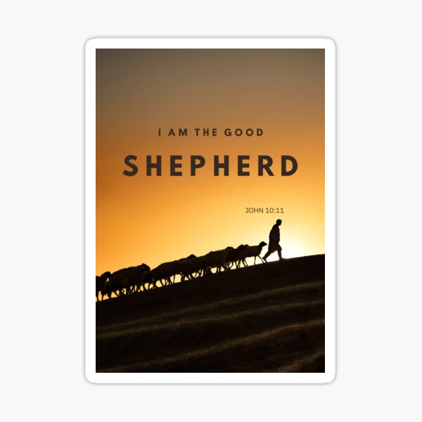 Item preview, The Good Shepherd – John 10:11 Scripture Art designed and sold by TheBibleWords.