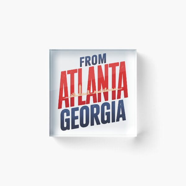 Item preview, Atlanta Georgia Bold Skyline Retro City Pride T-Shirt designed and sold by designleon19.