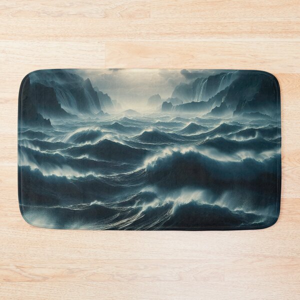 Item preview, Stormy sea at night. Heavy sea. Sunset lights. designed and sold by digoarpi.