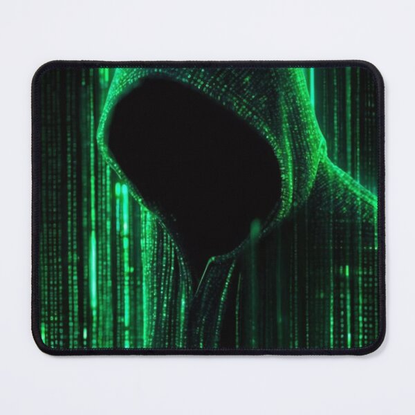 Item preview, Hooded Figure Hidden in Matrix Code with Glowing Green Digits designed and sold by BestDetailer.