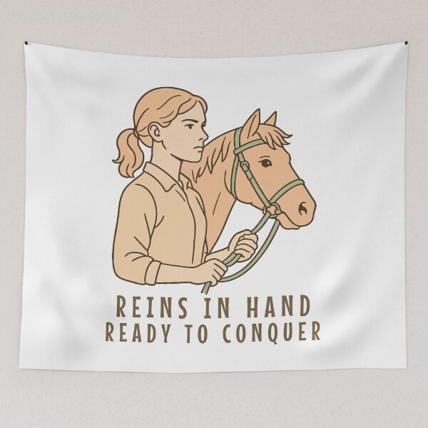 Item preview, Reins In Hand Ready To Conquer Horses Girls designed and sold by LuminOrb.