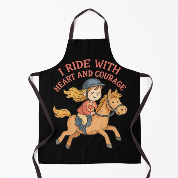 Item preview, I Ride With Heart And Courage Horses Girls designed and sold by LuminOrb.