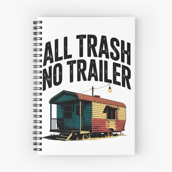 Item preview, All Trash No Trailer Funny Grunge Retro Saying T-Shirt designed and sold by designleon19.
