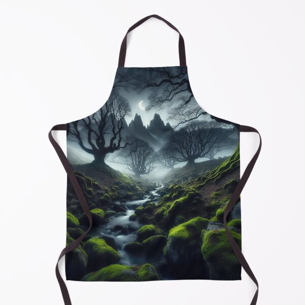 Item preview, Beautiful green forest, dark mode tones, long exposure picture, small river. designed and sold by digoarpi.