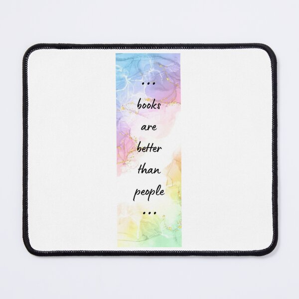 Item preview, “Books are better than people” colourful and fun quote  designed and sold by Happy-place01.